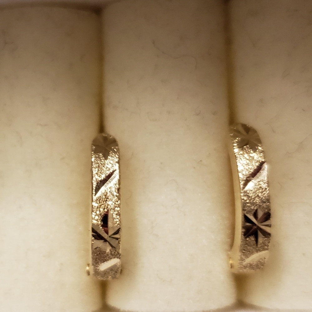 Gold Hinged Hoops